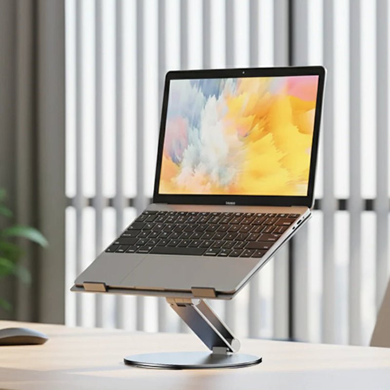 Mowsil Adjustable Laptop Stand for Desk & Tablet - Silver