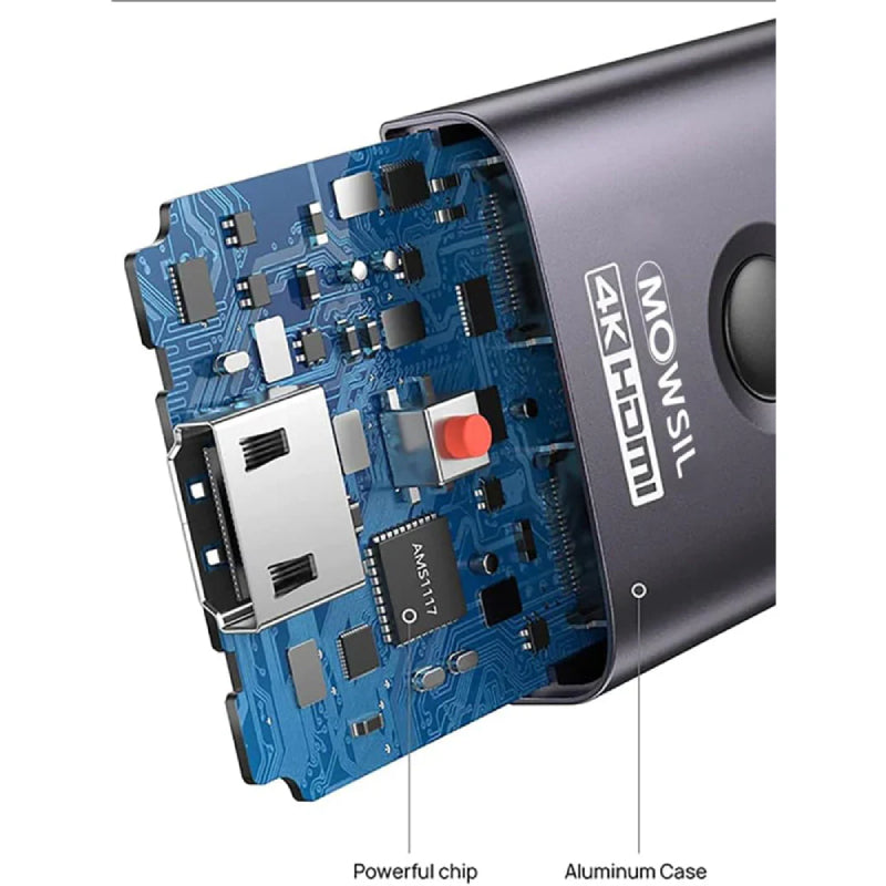 Mowsil HDMI 2-In-1 Switch - 4K@60Hz