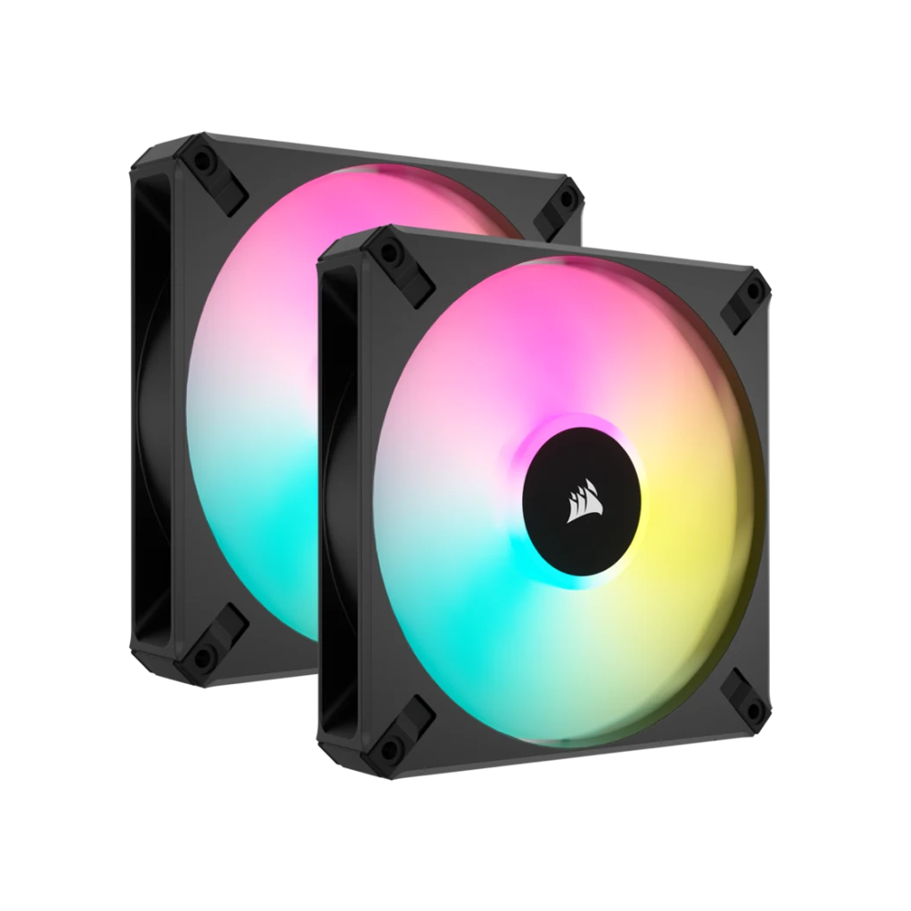 CORSAIR iCUE AF140 RGB ELITE PWM Dual Fan Kit - 140mm / Black