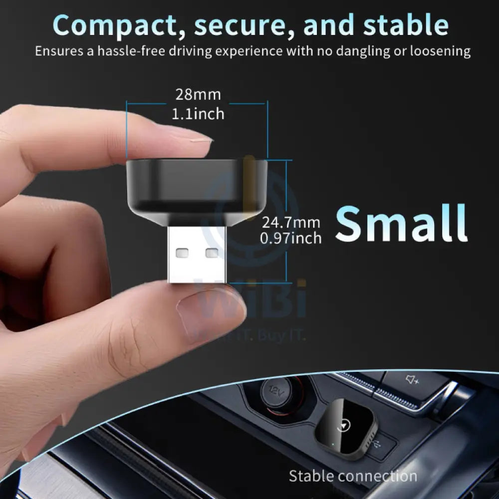 CarPlay 2 in 1 Wired To Wireless Android Auto Dongle (USB C Adapter Included) Accessories > Smart Devices