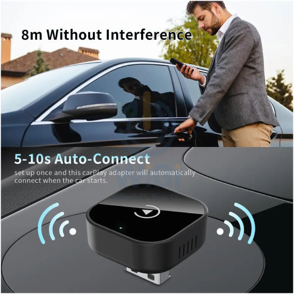 CarPlay 2 in 1 Wired To Wireless Android Auto Dongle (USB C Adapter Included) Accessories > Smart Devices