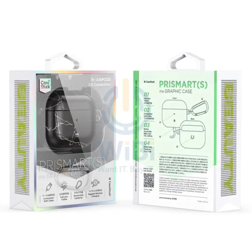 Casestudi Prismart Series Case For Apple Airpods 3 - Marble Black Accessories > Mobiles & Tablets
