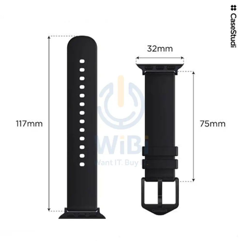 Casestudi USL Strap - Apple Watch Series 7 / 45mm / Black Accessories > Smart Watches > Straps
