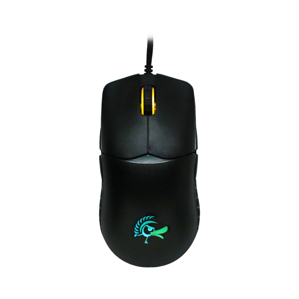 ماوس ألعاب دكي فيذر RGB سلكي بمفاتيح هانو – أسود