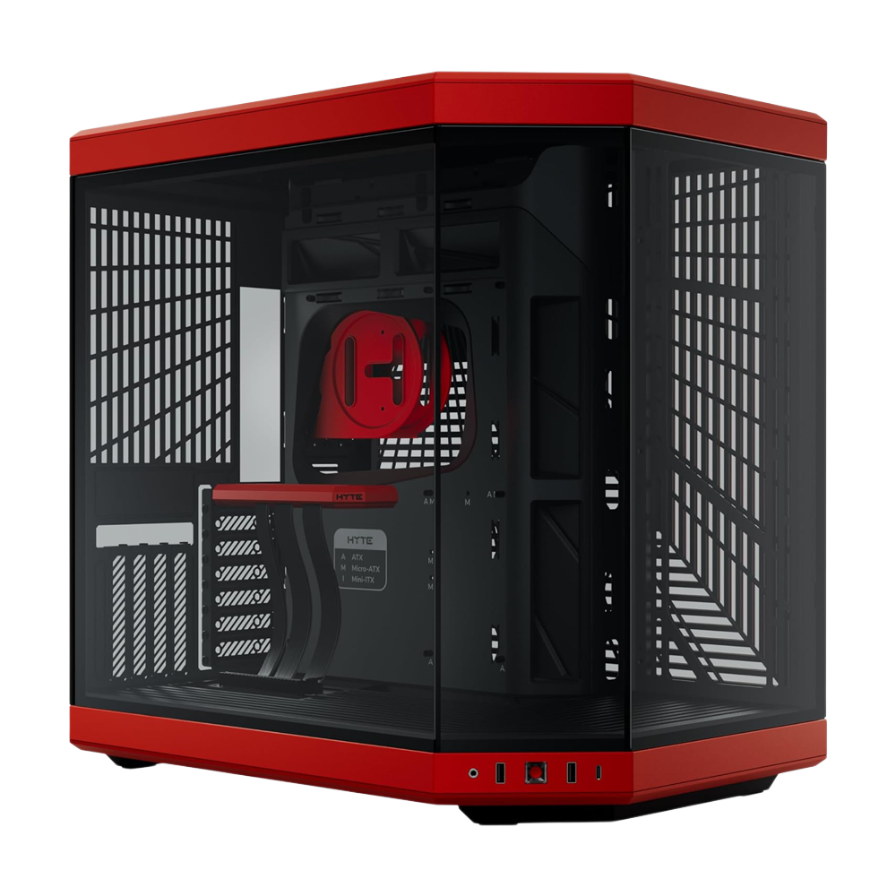 HYTE Y70 Modern Aesthetic Mid Tower Case - Black/Red