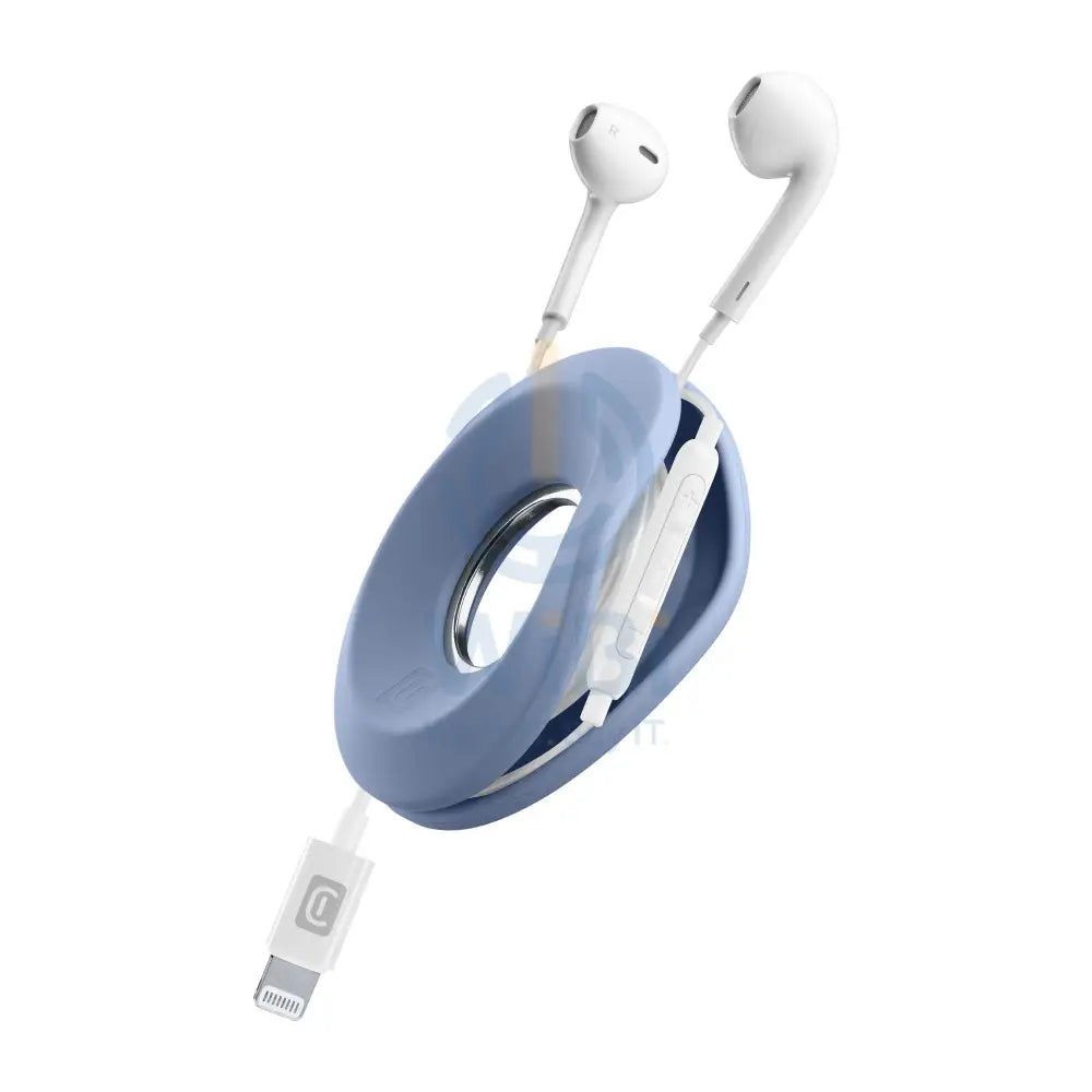 Cellularline Earphones MFI and Cable Reel HOOP - White Accessories > Audio > Headphones