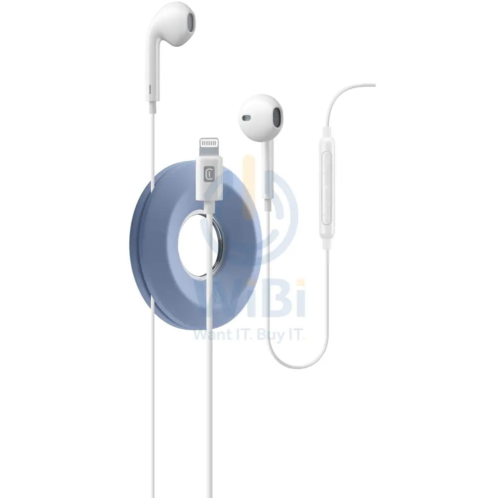 Cellularline Earphones MFI and Cable Reel HOOP - White Accessories > Audio > Headphones