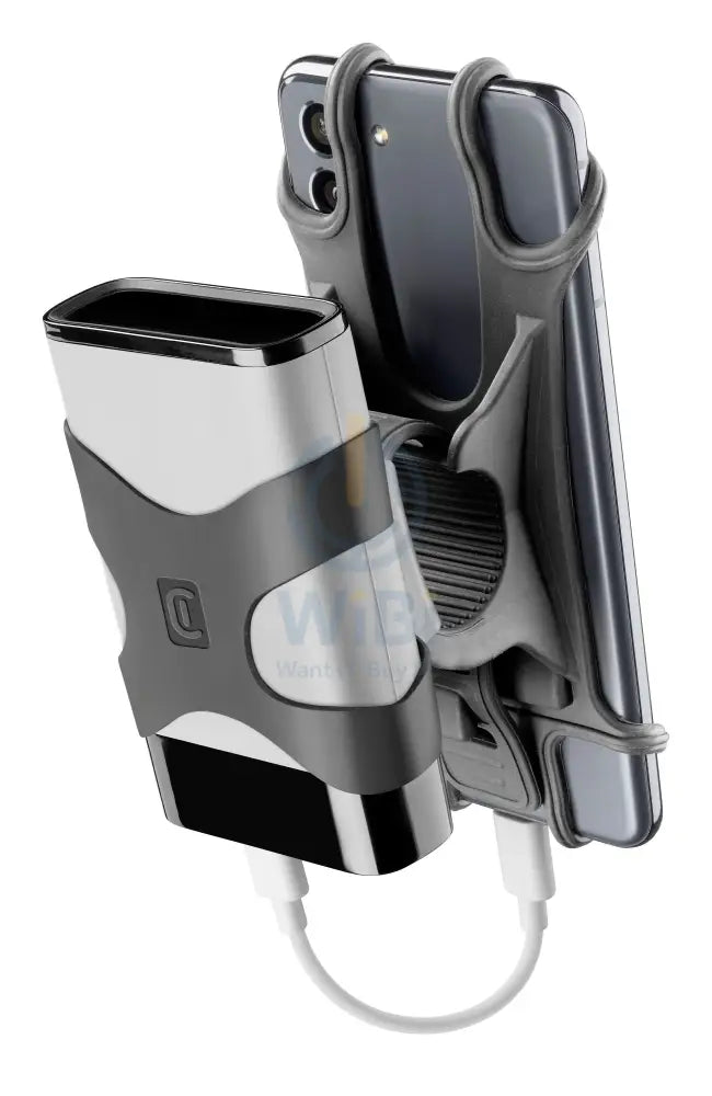 Cellularline Handlebar Holder For Powerbank - Black Accessories > Mobiles & Tablets > Mobiles > Mobile Holder / Stands