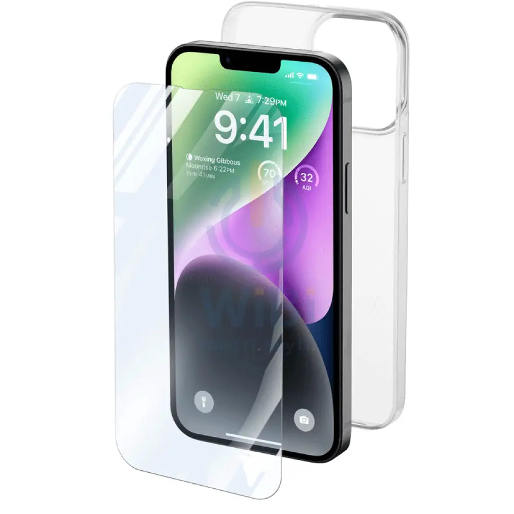 Cellularline Kit Case / Glass - Apple iPhone14 / Transparent Accessories > Mobiles & Tablets > Mobiles > Screen