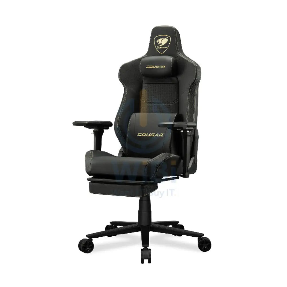 Cougar Armor Evo M Gaming Chair - Breathable Premium PVC Leather / 5D / Black/Gold Accessories > Chairs > Gaming Zone