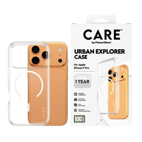 PanzerGlass Flagship Transparent Urban Explorer MagSafe Case For iPhone 17 Pro - White