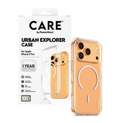 PanzerGlass Flagship Transparent Urban Explorer MagSafe Case For iPhone 17 Pro - White