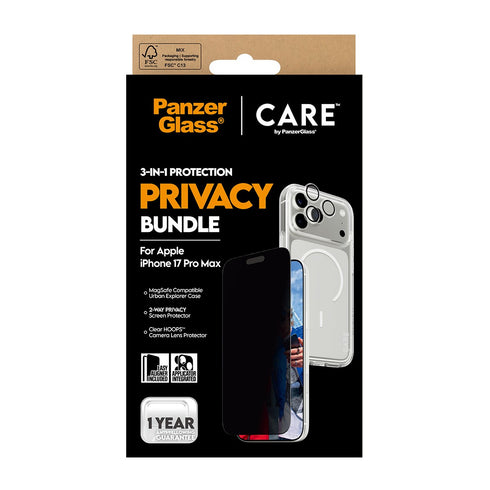 PanzerGlass® 3-in-1 Flagship Privacy Bundle For iPhone 17 Pro Max - Privacy