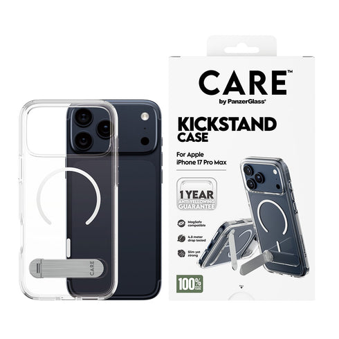 PanzerGlass® Feature Kickstand & MagSafe Transparent Case For iPhone 17 Pro Max - Clear