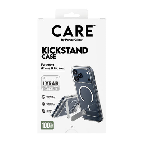 PanzerGlass® Feature Kickstand & MagSafe Transparent Case For iPhone 17 Pro Max - Clear