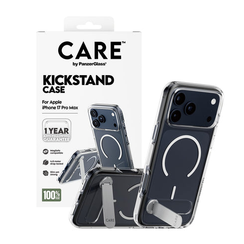 PanzerGlass® Feature Kickstand & MagSafe Transparent Case For iPhone 17 Pro Max - Clear