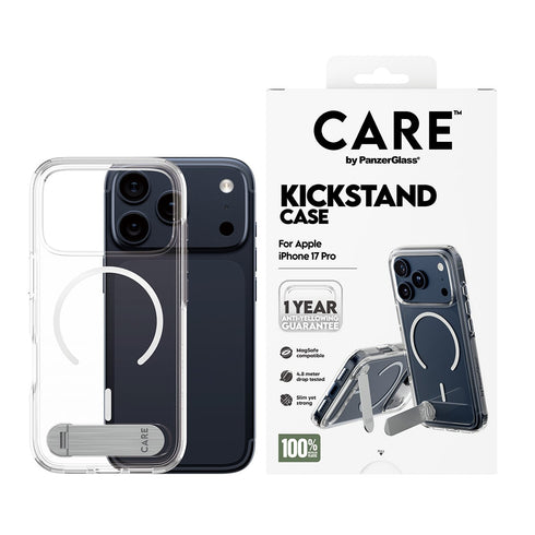 PanzerGlass® Feature Kickstand & MagSafe Transparent Case For iPhone 17 Pro - Clear