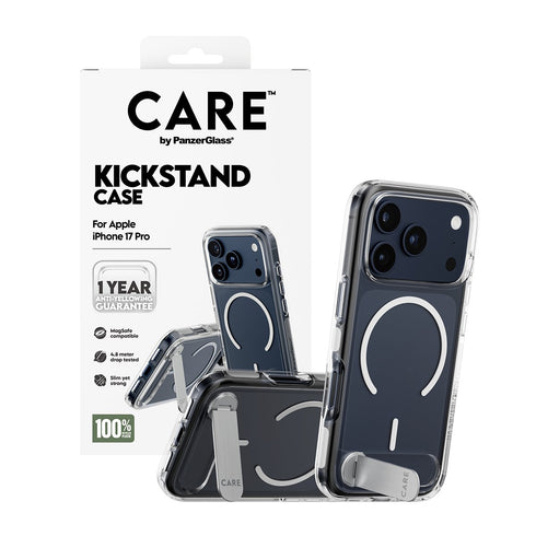 PanzerGlass® Feature Kickstand & MagSafe Transparent Case For iPhone 17 Pro - Clear