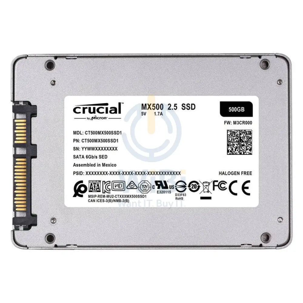 Crucial MX500 - 500GB / 2.5-inch / SATA-III - SSD (Solid State Drive)
