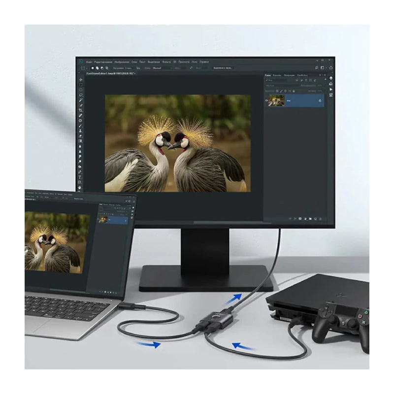 Mowsil HDMI 2-In-1 Switch - 4K@60Hz