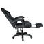 GADGETON Imperial Series PVC Leather Gaming Chair With Footrest - Black