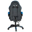 GADGETON Imperial Series PVC Leather Gaming Chair With Footrest - Black/Blue