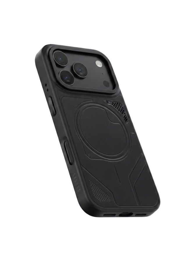 Levelo OPAL MagSafe Hybrid Armor Case For Apple iPhone 18 Pro Max - Black