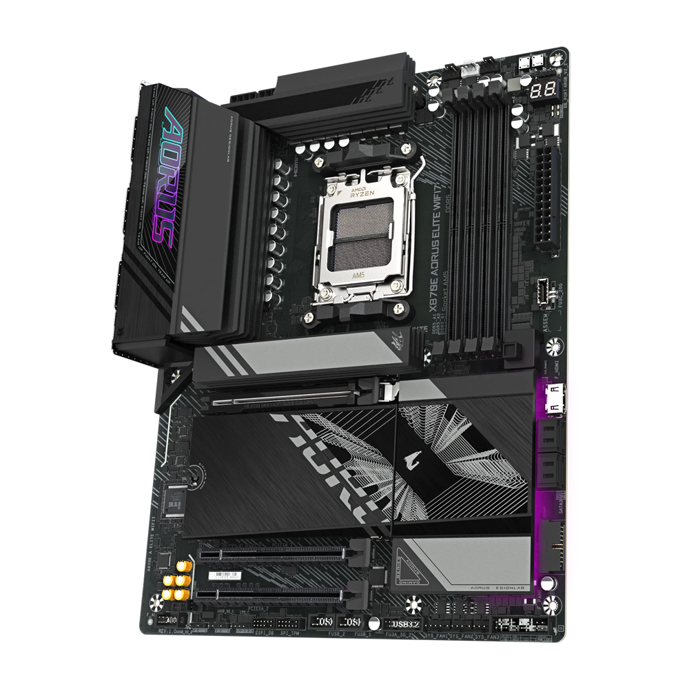 GIGABYTE X870E AORUS ELITE 1.3 Motherboard - DDR5 / Wi-Fi7 / Bluetooth / HDMI / DisplayPort / USB - Black