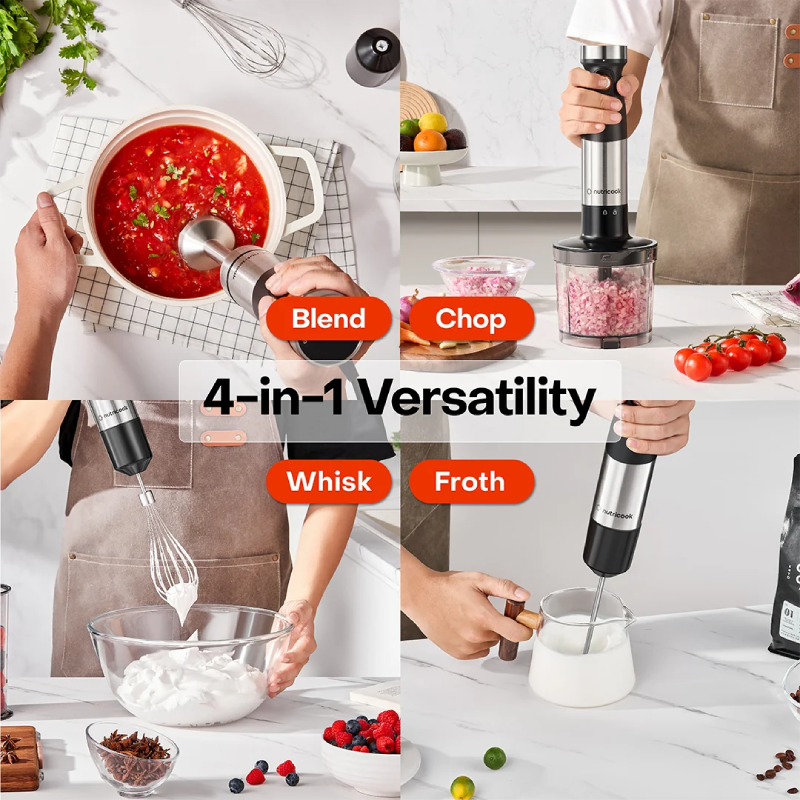 Nutricook Handi Hand Blender, 1200W, NC-HB150K - Black