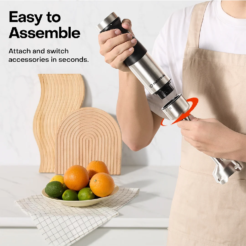 Nutricook Handi Hand Blender, 1200W, NC-HB150K - Black