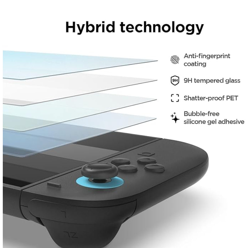 Elago Nintendo Switch 2 PC Clear Case (Slim and Full cover) - Clear + Elago Nintendo Switch 2 Tempered Glass Screen Protector - Clear - Bundle Offer