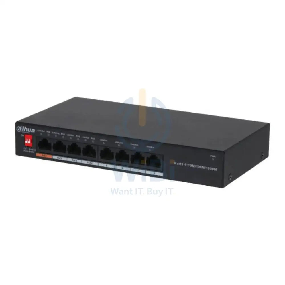 Dahua 8-Port Unmanaged Gigabit Ethernet PoE Switch with 4-Port PoE - 8 Ports / Unmanaged - Switch Networking Products >
