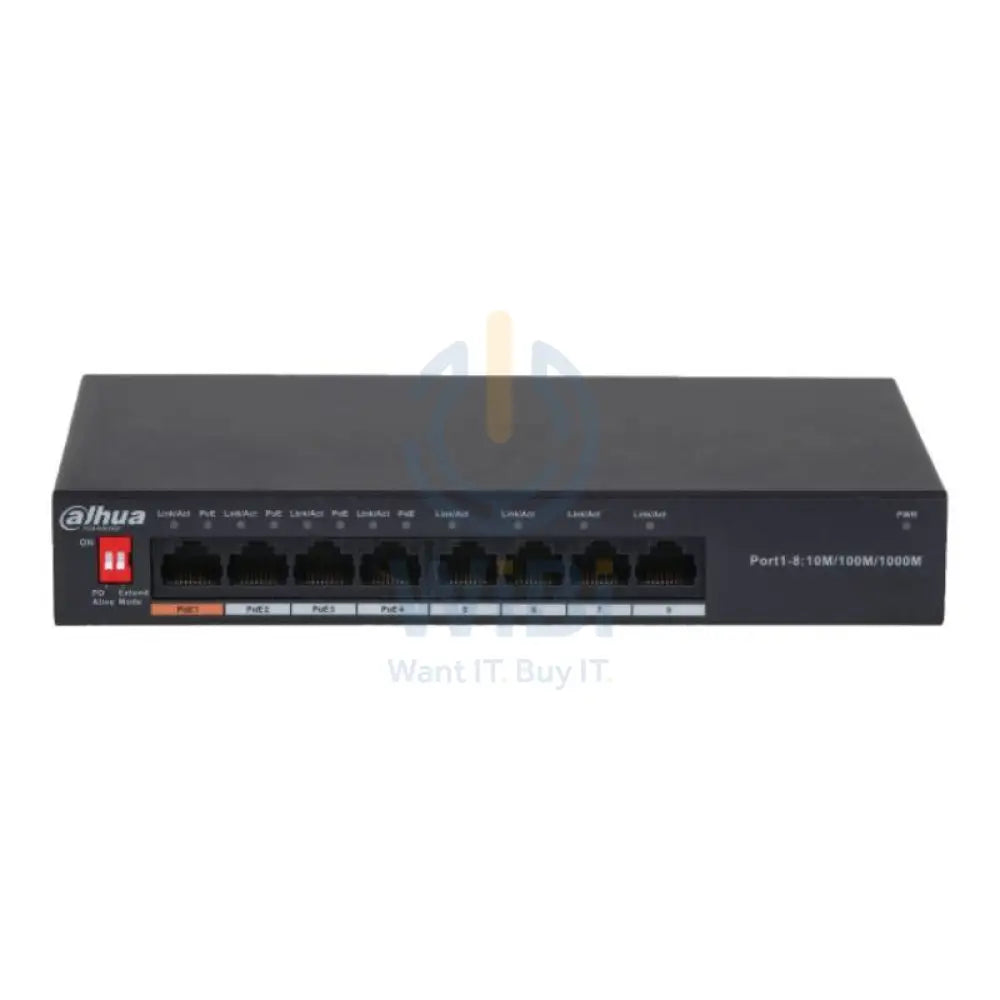 Dahua 8-Port Unmanaged Gigabit Ethernet PoE Switch with 4-Port PoE - 8 Ports / Unmanaged - Switch Networking Products >