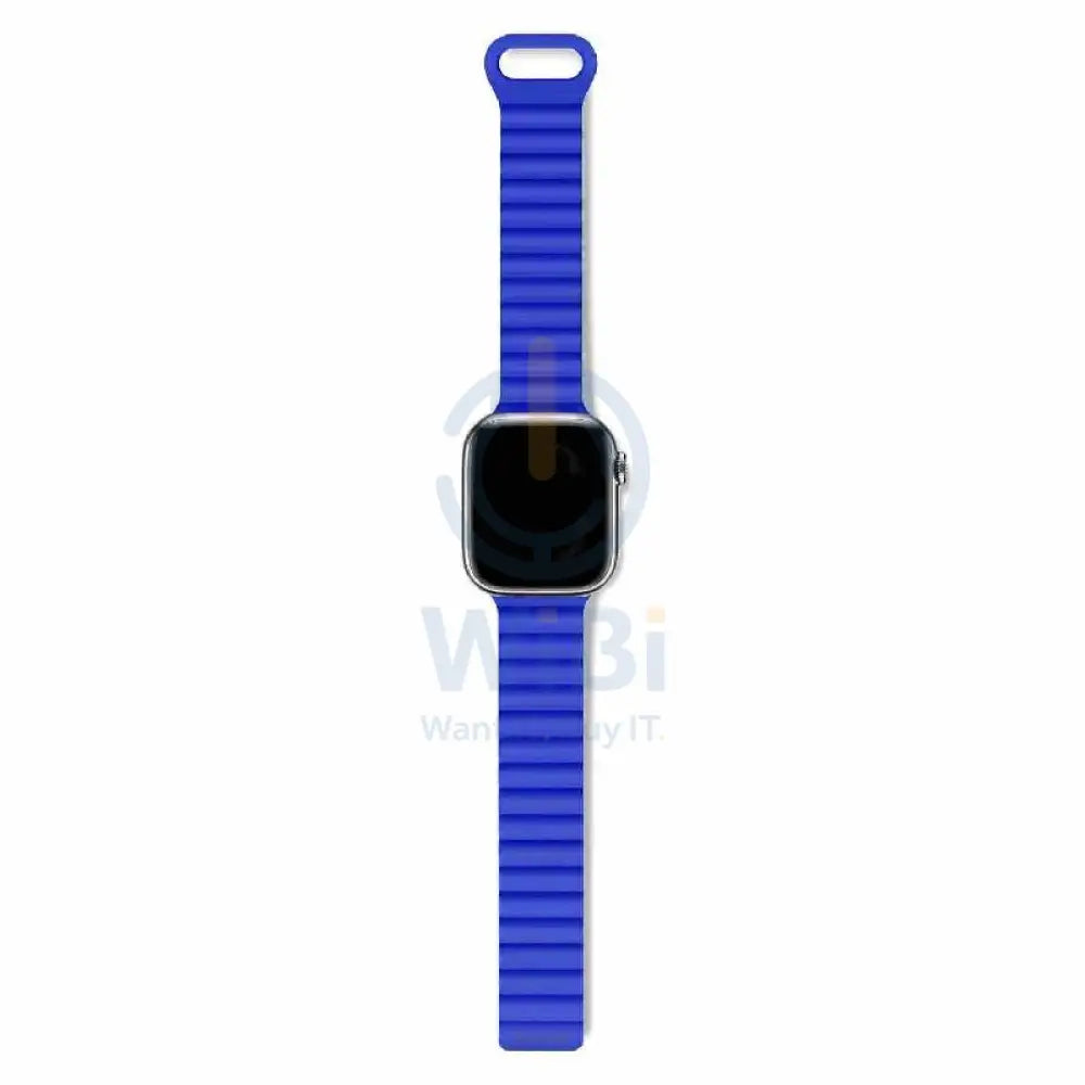 Decoded Apple Watch 49/45/44/42 mm Gen 1-10-SE Silicone Magnet Traction Loop Strap Lite - Galactic Blue Accessories >