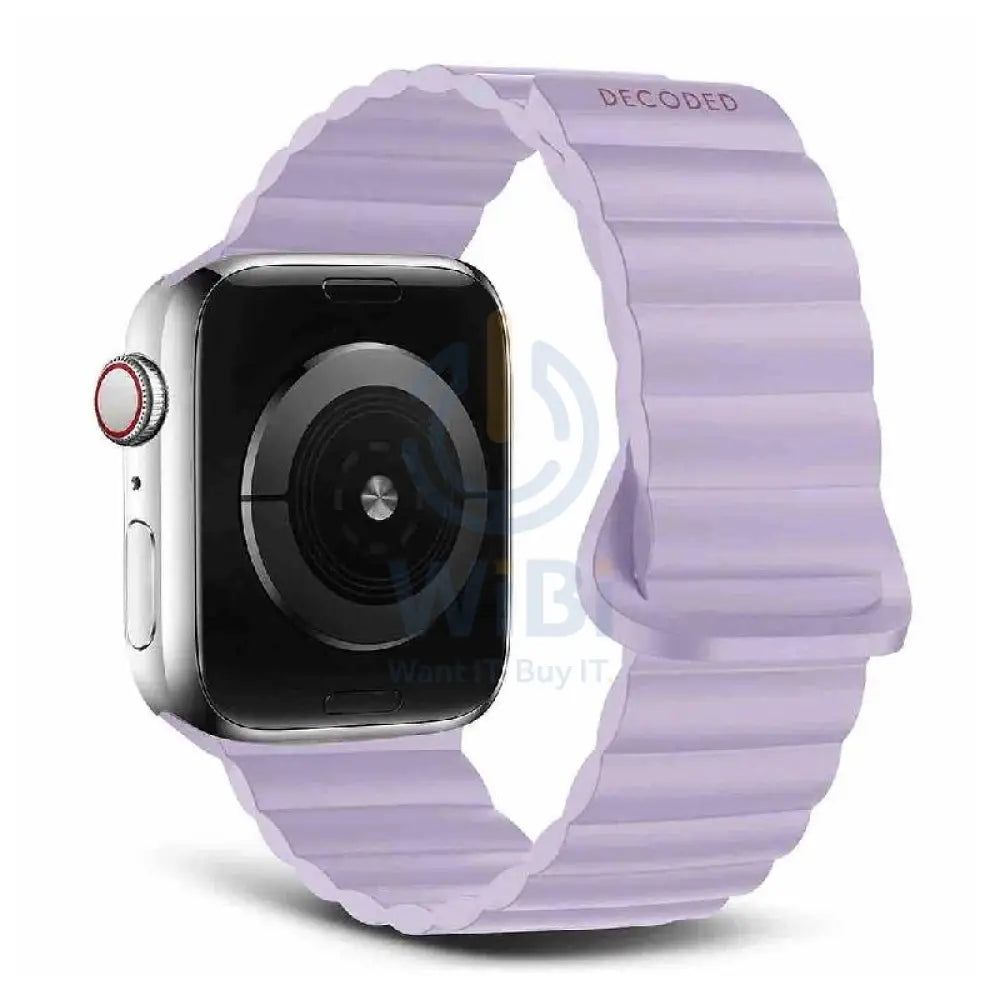 Decoded Apple Watch 49/45/44/42 mm Gen 1-10-SE Silicone Magnet Traction Loop Strap Lite - Lavender Accessories > Smart