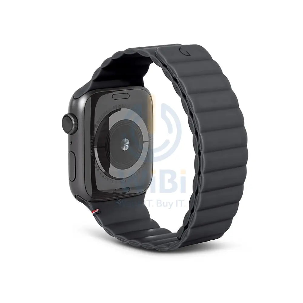 Decoded Apple Watch 49/45/44/42 mm Series 1-8/SE/Ultra Silicone Magnet Traction Strap Lite - Charcoal Accessories >
