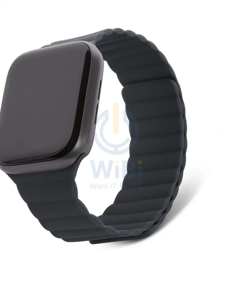 Decoded Apple Watch 49/45/44/42 mm Series 1-8/SE/Ultra Silicone Magnet Traction Strap Lite - Charcoal Accessories >