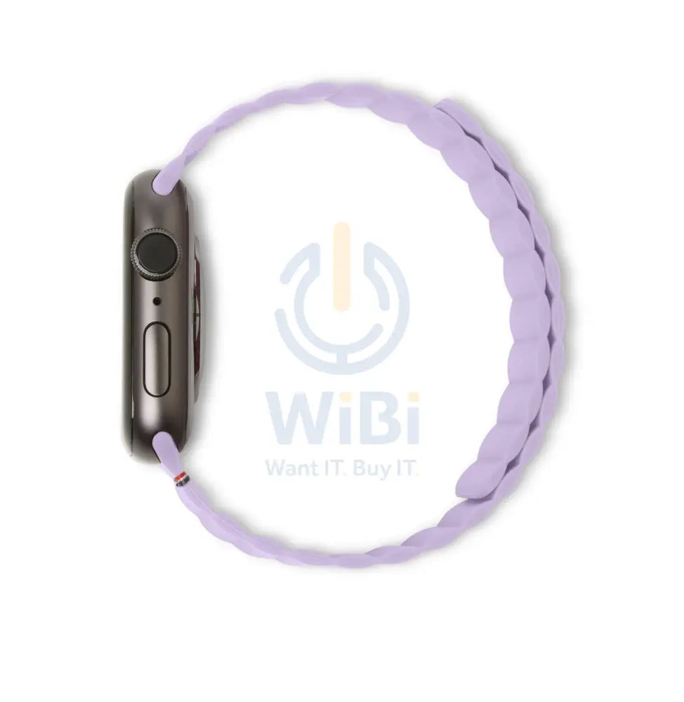 Decoded Apple Watch 49/45/44/42 mm Series 1-8/SE/Ultra Silicone Magnet Traction Strap Lite - Lavender Accessories >