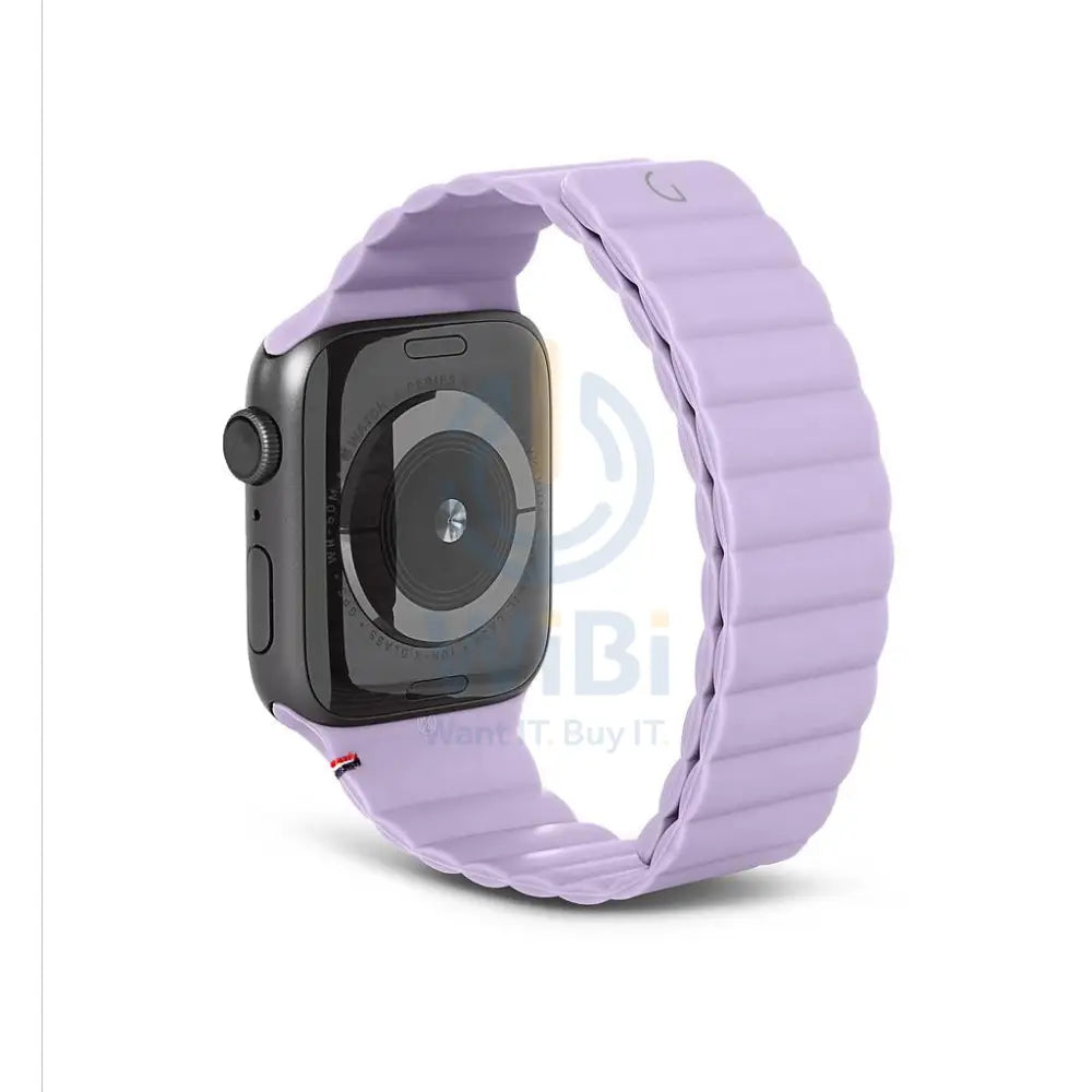 Decoded Apple Watch 49/45/44/42 mm Series 1-8/SE/Ultra Silicone Magnet Traction Strap Lite - Lavender Accessories >