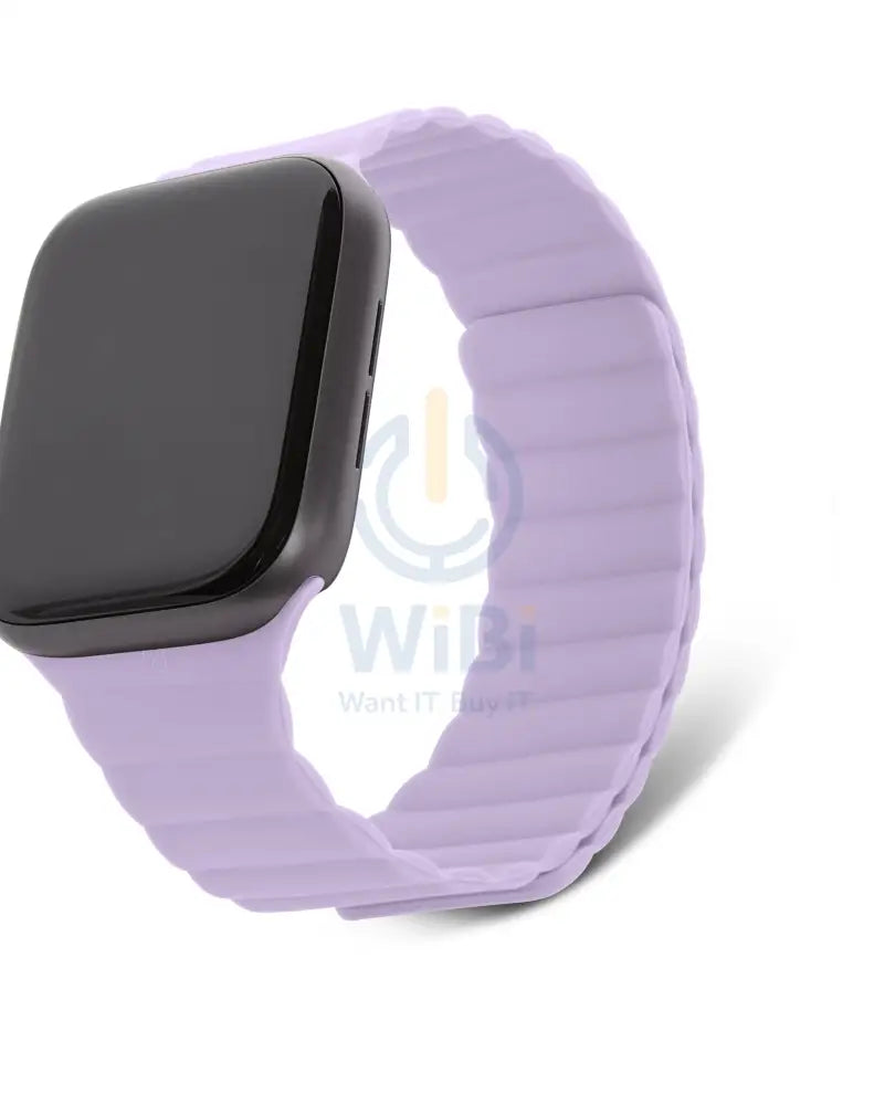 Decoded Apple Watch 49/45/44/42 mm Series 1-8/SE/Ultra Silicone Magnet Traction Strap Lite - Lavender Accessories >