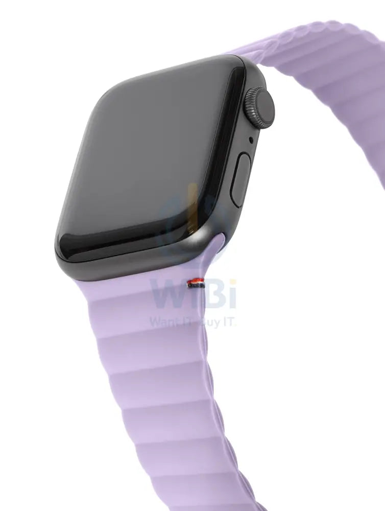 Decoded Apple Watch 49/45/44/42 mm Series 1-8/SE/Ultra Silicone Magnet Traction Strap Lite - Lavender Accessories >