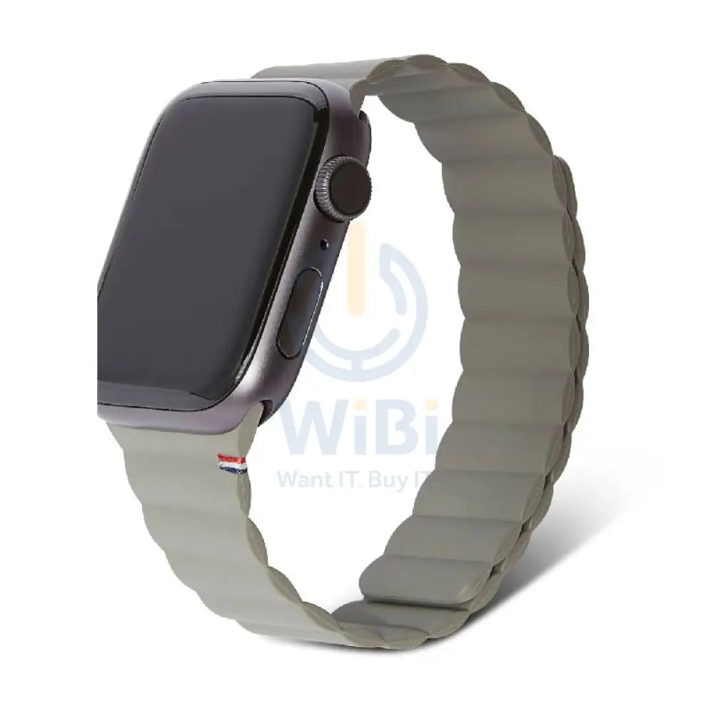 Decoded Apple Watch 49/45/44/42 mm Series 1-8/SE/Ultra Silicone Magnet Traction Strap Lite - Olive Accessories > Smart