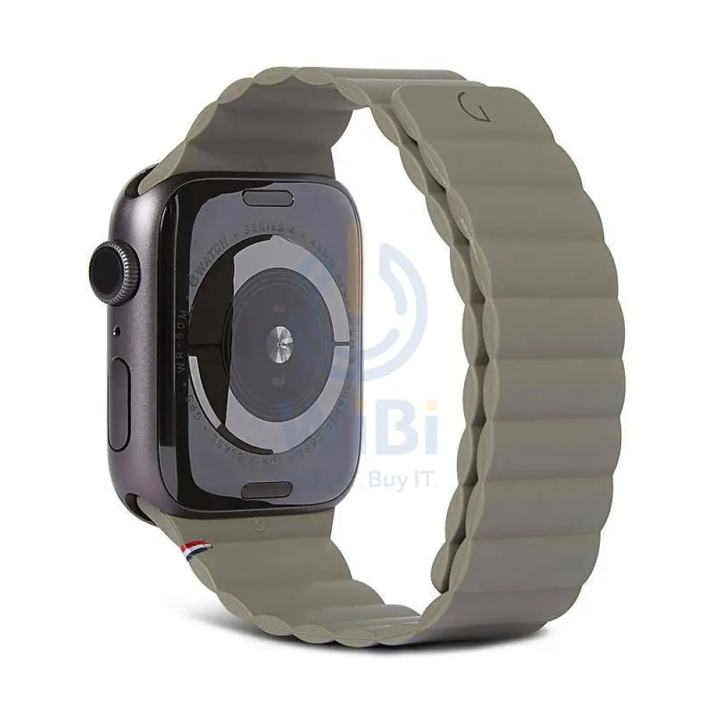 Decoded Apple Watch 49/45/44/42 mm Series 1-8/SE/Ultra Silicone Magnet Traction Strap Lite - Olive Accessories > Smart