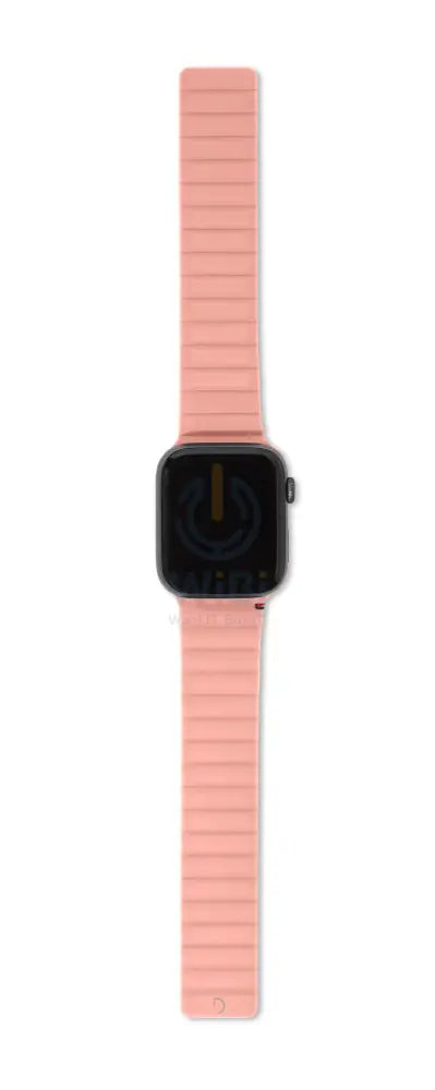 Decoded Apple Watch 49/45/44/42 mm Series 1-8/SE/Ultra Silicone Magnet Traction Strap Lite - Peach Pearl Accessories >