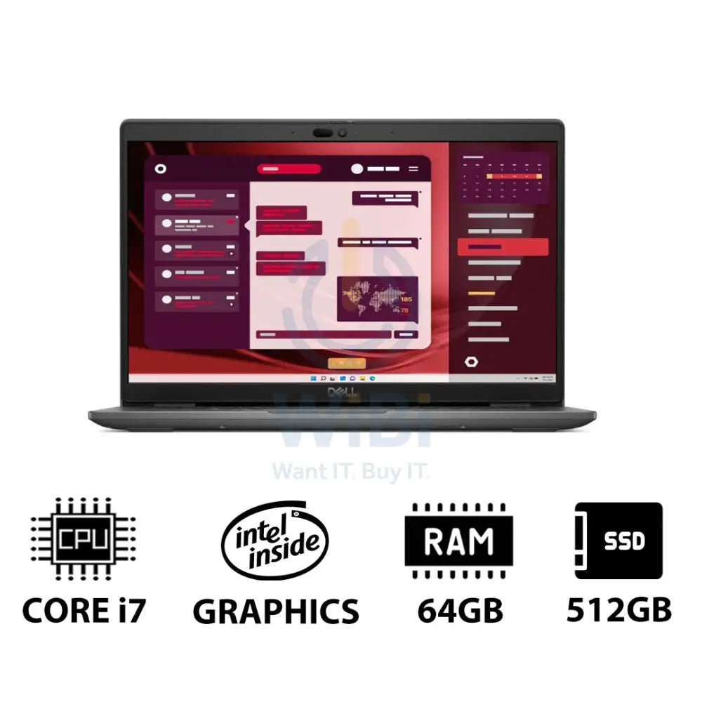 Dell Latitude 3450 - 14.0’’ FHD / i7 / 64GB / 512GB (NVMe M.2 SSD) / DOS (Without OS) / 1YW - Laptop Laptops