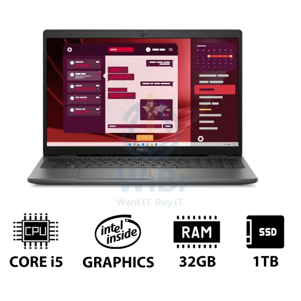 Dell Latitude 3550 - 15.6’’ FHD / i5 / 32GB / 1TB (NVMe M.2 SSD) / DOS (Without OS) / 1YW - Laptop Laptops