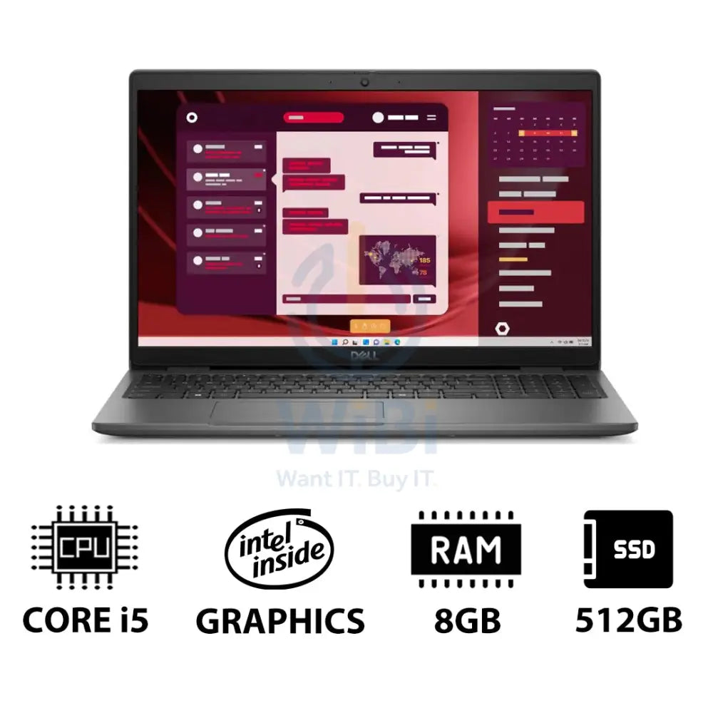 Dell Latitude 3550 - 15.6’’ FHD / i5 / 8GB / 512GB (NVMe M.2 SSD) / DOS (Without OS) / 1YW - Laptop Laptops