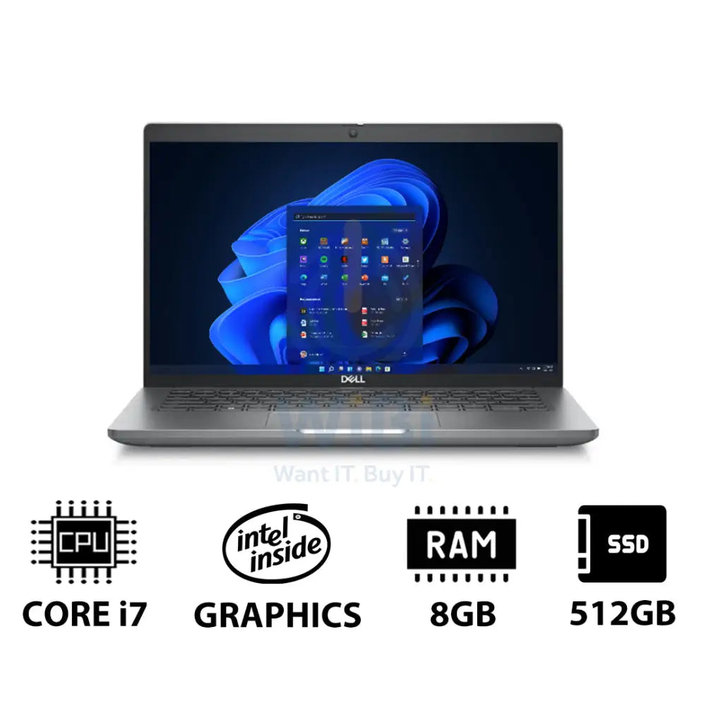 Dell Latitude 5440 - 14.0’’ FHD / i7 / 8GB / 512GB (NVMe M.2 SSD) / Win 11 Pro / 1YW - Laptop Laptops