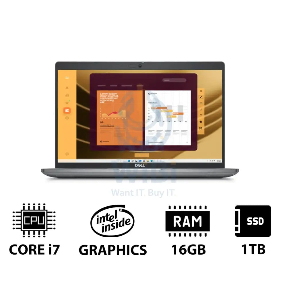 Dell Latitude 5450 - 14.0’’ FHD / i7 / 16GB / 1TB (NVMe M.2 SSD) / WWAN / DOS (Without OS) / 1YW - Laptop Laptops