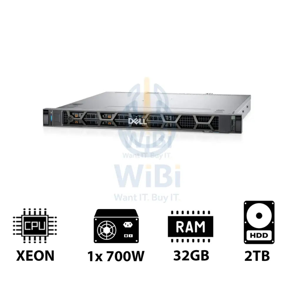 Dell PowerEdge R260 - Xeon E-2414 4.50GHz / 4-Cores / 32GB / 2TB SATA HDD / 700Watts / 1U Rack Server Server &